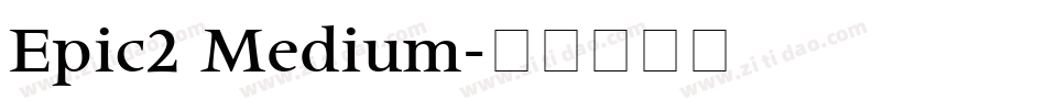 Epic2 Medium字体转换